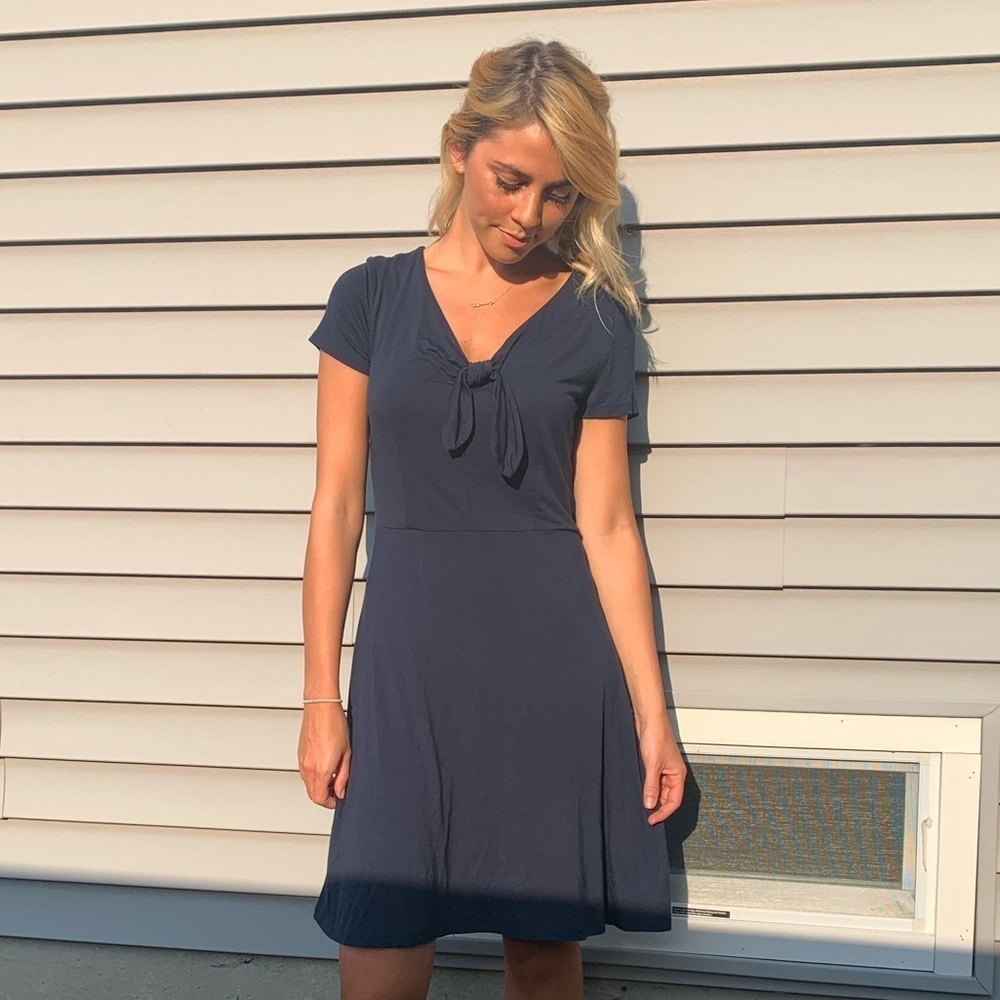 Loft Tie Front Dress NWOT